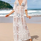 white lace beach dress